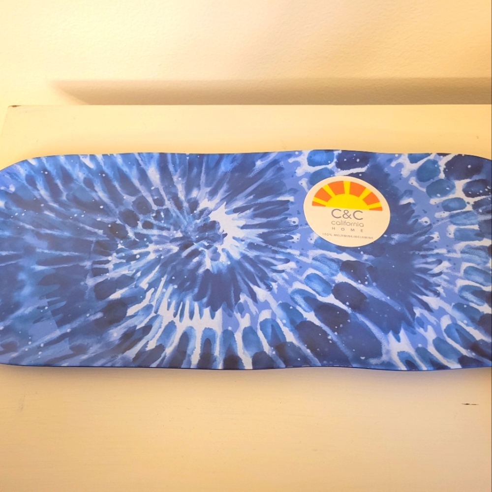 C&C California blue tie-dye serving platter
